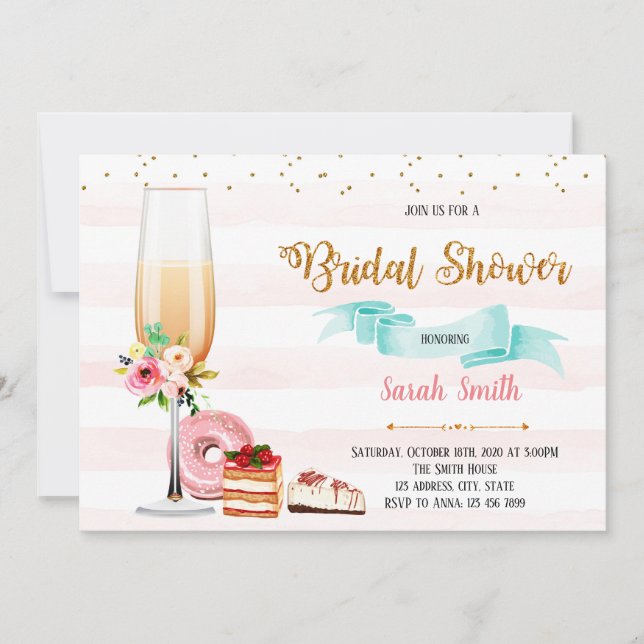 Inbjudan till champagnetillställning och efterrätt (Framsida)