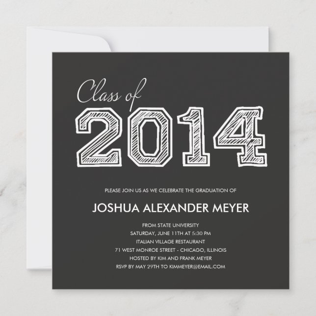 Inbjudan till Charming Sketch Studentfest (Framsida)