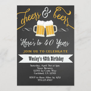 Inbjudan till Cheer and Beers 40-årsfest