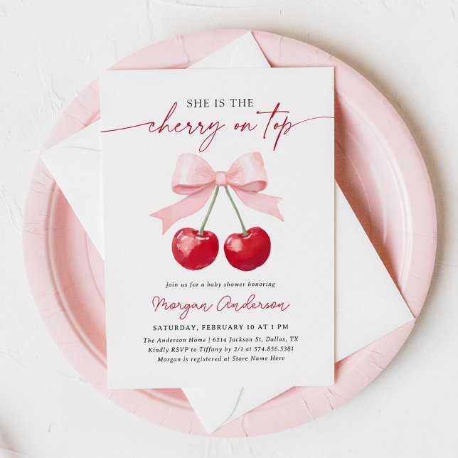 Inbjudan till Cherry Baby Shower (Skapare uppladdad)