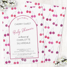 Inbjudan till Cherry Baby Shower