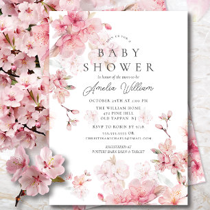 Inbjudan till Cherry Blommar Delight Baby Shower