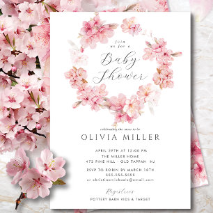 Inbjudan till Cherry Blommar Delight Baby Shower