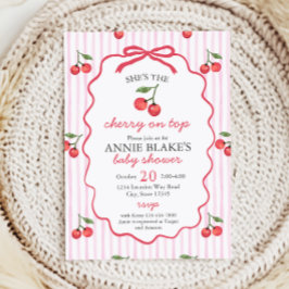 Inbjudan till Cherry on Top Baby Shower