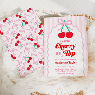 Inbjudan till Cherry på Top Baby Shower