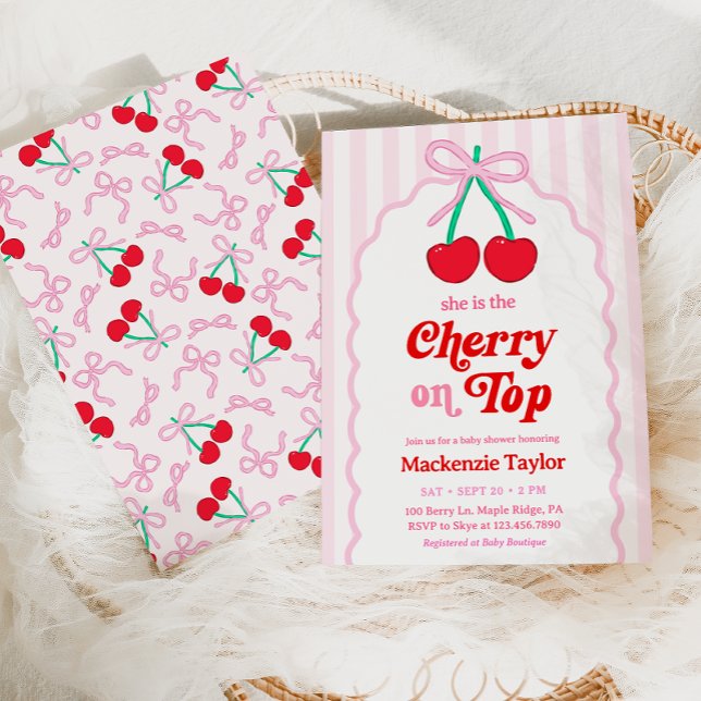 Inbjudan till Cherry på Top Baby Shower (Skapare uppladdad)