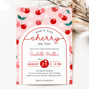 Inbjudan till Cherry på Top Baby Shower