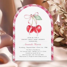 Inbjudan till Cherry Sweet Arch Baby Shower