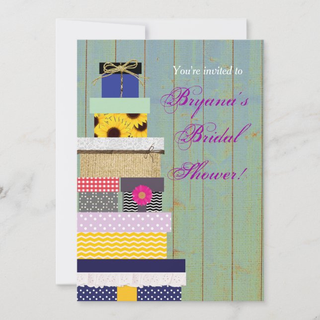 Inbjudan till Chic av Rustic Stacks-Möhippa (Framsida)