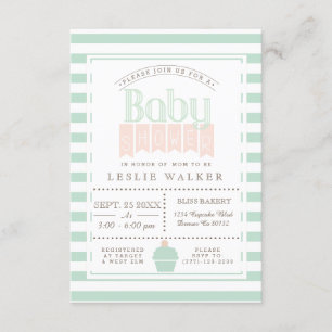 Inbjudan till chic Bakery Baby Shower
