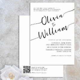 Inbjudan till chic Black and White Wedding