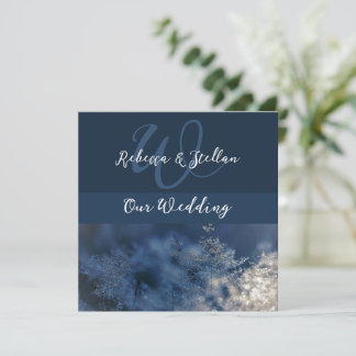 Inbjudan till chic Blue Winter Wedding