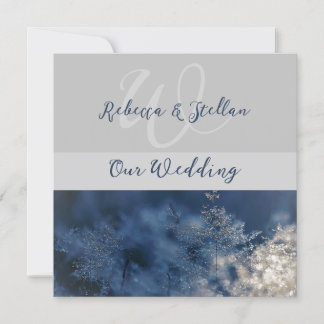 Inbjudan till chic Blue Winter Wedding
