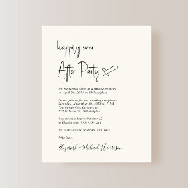 Inbjudan till chic Budget Cream-bröllopsinbjudan