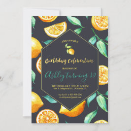 Inbjudan till chic Citrus Birthday Citrus