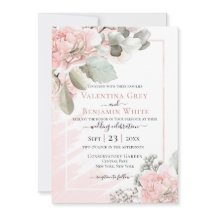 Inbjudan till chic för blommigt dammig ro boho