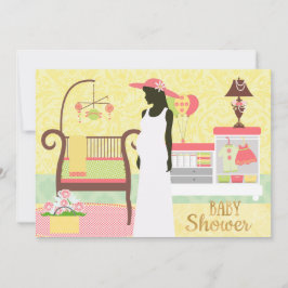 Inbjudan till chic Modern Baby Shower Nursery