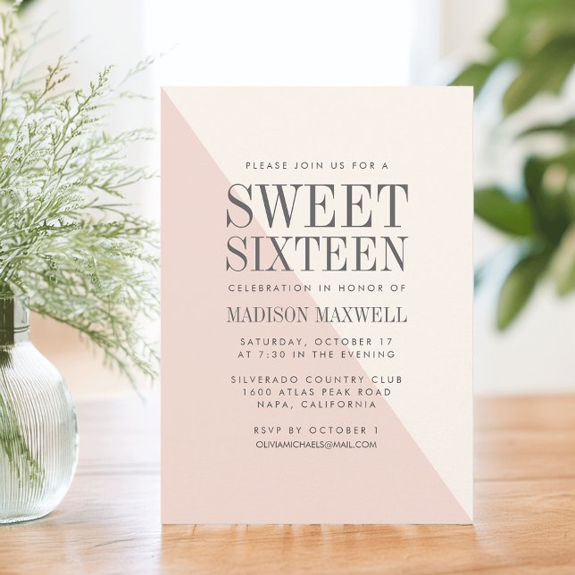  inbjudan till chic och Cream-Sweet sixteen (Skapare uppladdad)