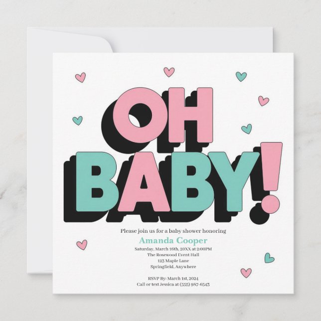 Inbjudan till chic och lekfull babyskor - Oj Baby (Framsida)