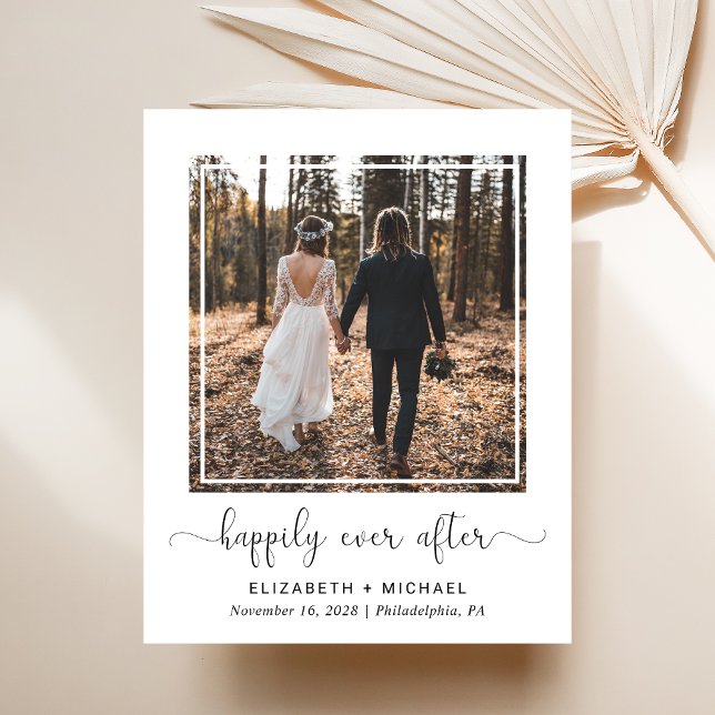 Inbjudan till chic Photo QR Code Wedding Reception (Skapare uppladdad)