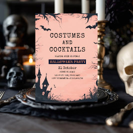 Inbjudan till chic Rosa Halloween fest
