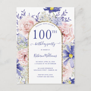 Inbjudan till Chic Rosa Lila 100-årsfirande