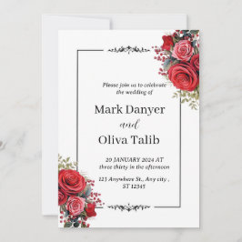 Inbjudan till chicens bröllop | Anpassadet elegant