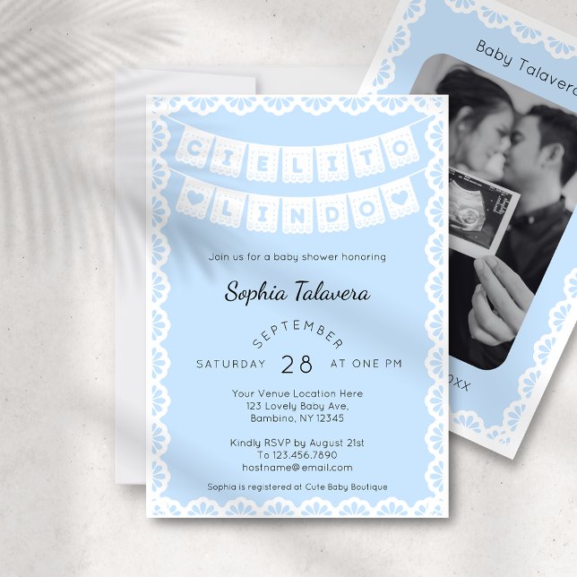 Inbjudan till Cielito Lindo Blue Baby Shower (Skapare uppladdad)