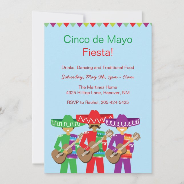 Inbjudan till Cinco de Mayo Fiesta (Framsida)