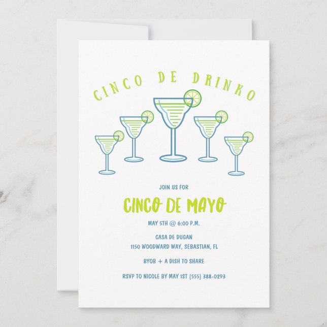 Inbjudan till Cinco de Mayo Party (Framsida)
