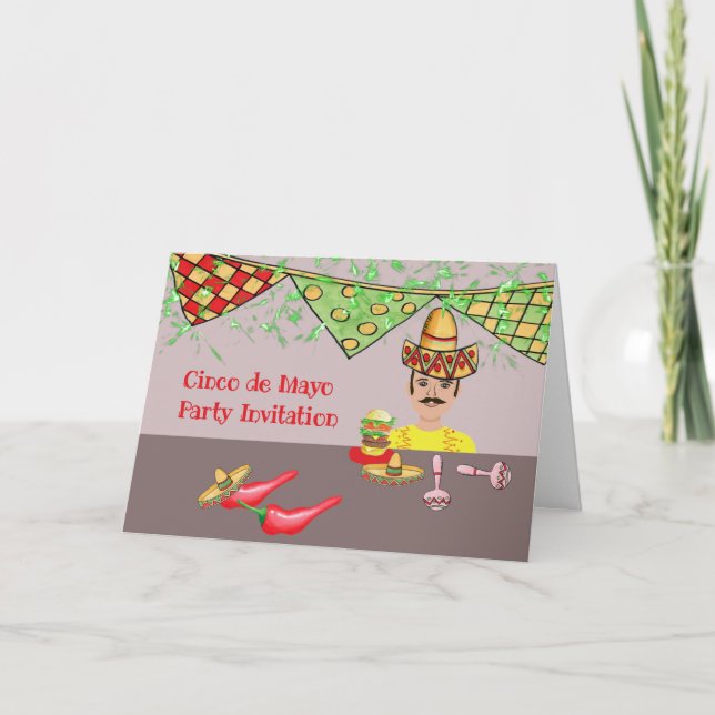 Inbjudan till Cinco de Mayo Party (Framsida)