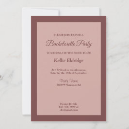 Inbjudan till Cinnamon Ro Framed Bachelorette-part