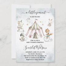 Inbjudan till Circus Animals Mobile Baby Shower