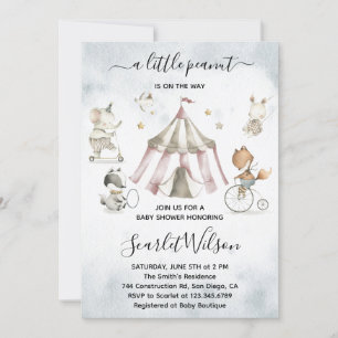 Inbjudan till Circus Animals Mobile Baby Shower