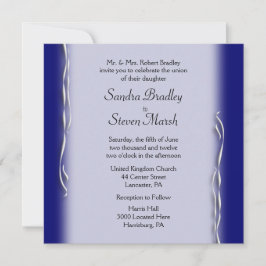 Inbjudan till Classy Navy och White Wedding