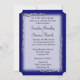 Inbjudan till Classy Navy och White Wedding