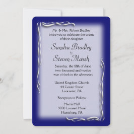 Inbjudan till Classy Navy och White Wedding
