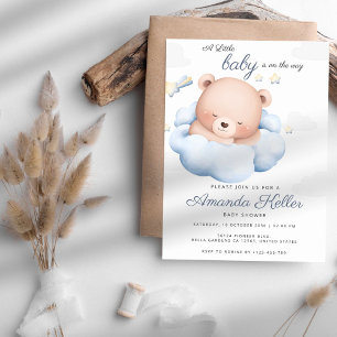 Inbjudan till Cloud Bear Baby Shower