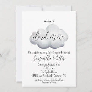 Inbjudan till Cloud Nine Baby Shower