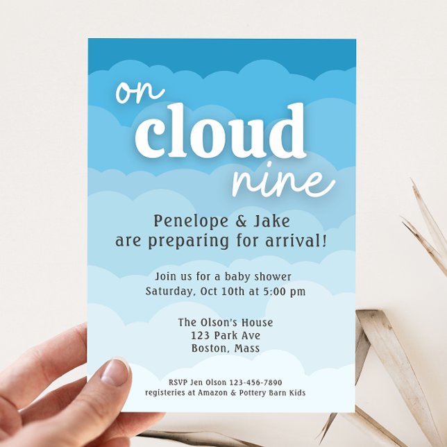 Inbjudan till Cloud Nine Baby Shower (Skapare uppladdad)