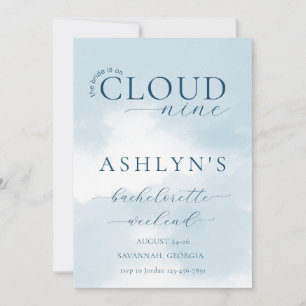 Inbjudan till Cloud Nine Bachelorette Helg