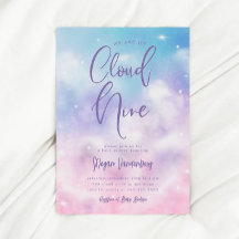 Inbjudan till Cloud Nine Girl Baby Shower