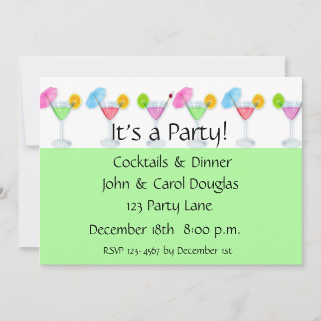 Inbjudan till Cocktail-part (Framsida)