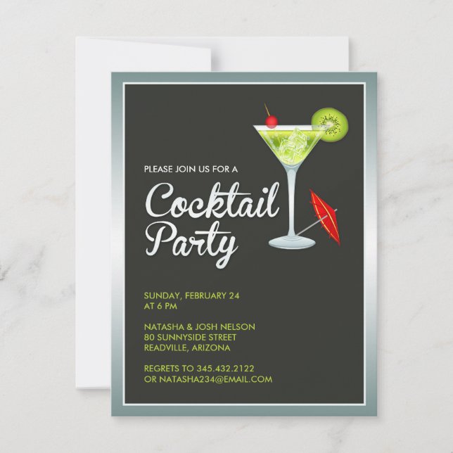 Inbjudan till Cocktail-part (Framsida)