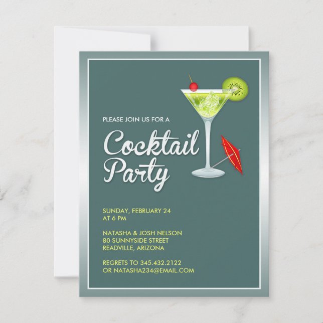 Inbjudan till Cocktail-part (Framsida)