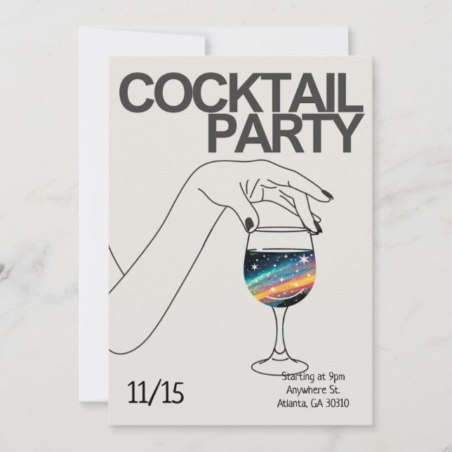 Inbjudan till Cocktail-part-Personligen Inbjudan (Framsida)
