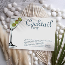 Inbjudan till Cocktail Party Martini