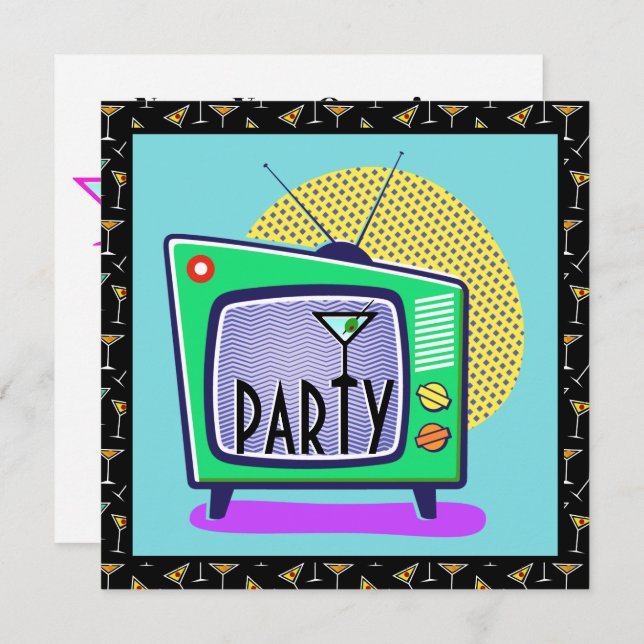 Inbjudan till cocktails (Fram/baksida)