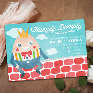 Inbjudan till Colorful Humpty Dumpty Baby Shower