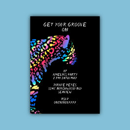 Inbjudan till Colorful Rainbow Jaguar Party